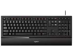 Logitech Illuminated Ultrathin Keyboard K740 Backlit Keyboard and Soft-Touch Palm Rest - Black Newegg.com