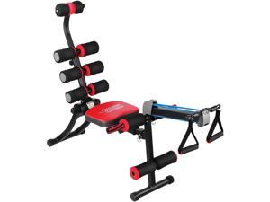 Total Body Gym Machine, Abs & Core Workout Equipment, Twister Exercise Trainer Fitness Equipment at Home with Rowing Machine