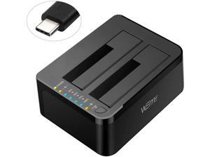 USB C 3.0 to SATA External Hard Drive Dock Docking Station, SSD HDD Disk Duplicator Cloner for Dual Bay 2.5 3.5 Inch SATA I II III, Support UASP and Auto Sleep and 2X 12TB, Black USB C 3.0 to SATA External Hard Drive Dock Docking Station, SSD HDD Disk Duplicator Cloner for Dual Bay 2.5 3.5 Inch SATA I II III, Support UASP and Auto Sleep and 2X 12TB, Black