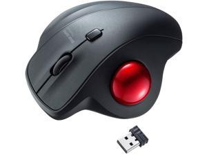 2.4G Wireless Ergonomic Trackball Mouse, Silent Noiseless Optical Sensor Mice, (600/800/1200/1600 Adjustable DPI, 34mm trackball) Compatible with MacBook, Laptop, Windows, Mac OS