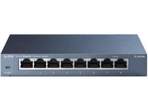 8 Port Gigabit Ethernet Network Switch - Ethernet Splitter | Plug & Play | Fanless | Sturdy Metal w/ Shielded Ports | Traffic Optimization | Unmanaged | Lifetime Protection