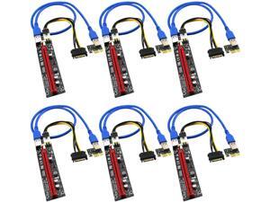 PCIE Riser Cable VER006C,GPU Risers for Mining Rigs,GPU Extension Cable,GPU Crypto Currency Mining Cable with 6Pin-SATA Power Cable and 23.6in Extension Cable,Extend PCIE X1 to PCIE X16 PCIE Riser Cable VER006C,GPU Risers for Mining Rigs,GPU Extension Cable,GPU Crypto Currency Mining Cable with 6Pin-SATA Power Cable and 23.6in Extension Cable,Extend PCIE X1 to PCIE X16