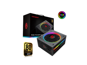 COOLMOON Power Supply RGB 550W/750/850W /1050W Fully Modular 80+ Gold Certified Computer Power Supply, Dual Overload Protection PC Power Supplies with Colorful Addressable RGB Light for Game Gaming PS