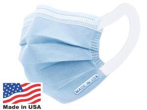 Made in USA, Disposable Face Masks, comfortable stretching ear loop band, 3-Ply, 50/Box, Latex-free Made in USA, Disposable Face Masks, comfortable stretching ear loop band, 3-Ply, 50/Box, Latex-free