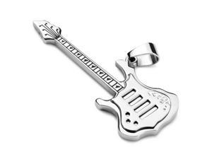Hip Hop Rock Electric Guitar Bass Pendant Musical Instrument Necklace for Women Men,Guitar Player Gift, Guitar Jewelry,Gifts for Musicians,Music Lover Gift, Music Necklace