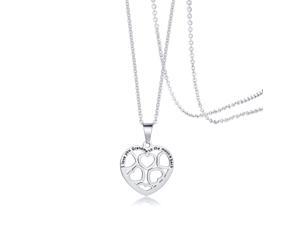 Stainless Steel Heart Necklace Birthday Gifts for Grandma I Love You Grandma to the Moon and Back