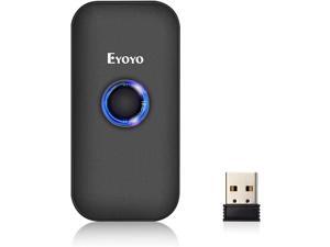 Eyoyo Mini 1D Bluetooth Barcode Scanner, 3-in-1 Bluetooth & USB Wired & 2.4G Wireless Barcode Reader Portable Bar Code Scanning Work with Windows, Android, iOS, Tablets or Computers