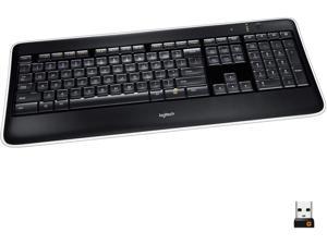 Logitech - K800 Wireless Illuminated Keyboard - Black