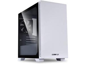 Lian Li microATX Mid-Tower Computer Case PC Gaming Case Chassis w/Tempered Glass Side Panel, Magnetic Dust Filter, Water-Cooling Ready, Side Ventilation and 2x120mm PWM Fan Pre-Installed (205M, White)