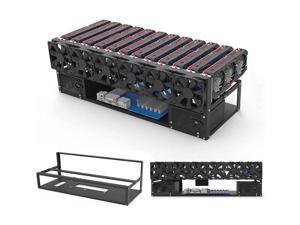 Open Air Mining Rig Case Rack Miner Frame For Ethereum 4 Fans 6 GPU ETH BTC LC 