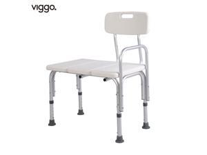 Viggo-Plastic Tub Transfer Bench with Adjustable Backrest Use as A Shower Bench or Bath Seat, White Viggo-Plastic Tub Transfer Bench with Adjustable Backrest Use as A Shower Bench or Bath Seat, White