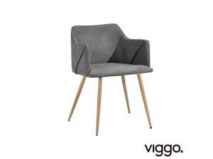 Viggo-Dinning Chair, Mid-Century Modern Dining Room Accent Chair with Arms, Set of 2 Grey(one pack include two chairs, the price is only for one chair, so minimum order must be two)