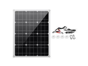 Flexible Solar Panel 12V 20W Monocrystalline Waterproof USB Solar Charger BT 