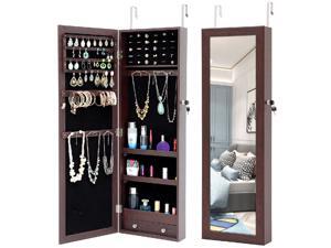 Fashion Simple Lockable Full Mirror Full Screen Jewelry Organizer Wall Mounted/Door Mounted/Jewelry Cabinet Jewelry Armoire with Mirror/Full Length Mirror Hanging Mirror Fashion Simple Lockable Full Mirror Full Screen Jewelry Organizer Wall Mounted/Door Mounted/Jewelry Cabinet Jewelry Armoire with Mirror/Full Length Mirror Hanging Mirror