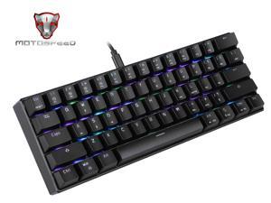 MOTOSPEED CK61 60% Mechanical Keyboard Portable 61 Keys RGB LED Backlit Type-C USB Wired Office/Gaming Keyboard for Mac, Android, Windows(Outemu Blue Switch) MOTOSPEED CK61 60% Mechanical Keyboard Portable 61 Keys RGB LED Backlit Type-C USB Wired Office/Gaming Keyboard for Mac, Android, Windows(Outemu Blue Switch)
