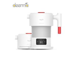 Xiaomi Deerma DH207 600ml  Multifunctional Foldable Electric Kettle Smart Touch Screen Folding Travel Carrier Healthy Silicone Insulation Boiling Water Kettle With Detachable Handle  850W 100-240V