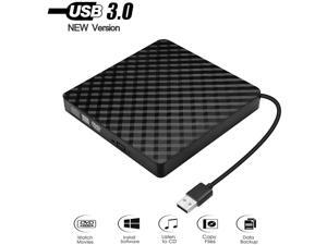 External CD DVD Drive, Vlio USB 3.0 Portable Slim CD DVD +/-RW Drive Player Burner Writer Reader Rewriter, Optical DVD Drive for Macbook, Laptop, Desktop, Windows 7/8/10/XP/Vista/Mac OS (Black) External CD DVD Drive, Vlio USB 3.0 Portable Slim CD DVD +/-RW Drive Player Burner Writer Reader Rewriter, Optical DVD Drive for Macbook, Laptop, Desktop, Windows 7/8/10/XP/Vista/Mac OS (Black)