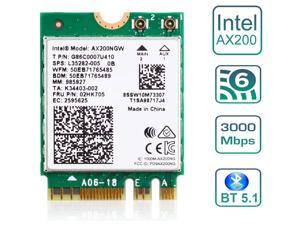 Intel AX200NGW Wireless Card, Wi-Fi 6 11AX WiFi Module 2 x 2 MU-MIMO Dual Band Wireless Card with Bluetooth 5.0 Internal WiFi Adapter Support Windows 10 64bit, M.2/NGFF