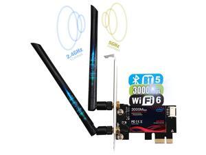 WiFi 6 AX200 PCIE WiFi Card, Dual Band 2.4G/574M 5G/2400M Wireless WiFi Network Adapter for Desktop PC, Bluetooth 5.0 | MU-MIMO | Ultra-Low Latency PCI-E Card, Support Win 10 64-bit Only (Black) WiFi 6 AX200 PCIE WiFi Card, Dual Band 2.4G/574M 5G/2400M Wireless WiFi Network Adapter for Desktop PC, Bluetooth 5.0 | MU-MIMO | Ultra-Low Latency PCI-E Card, Support Win 10 64-bit Only (Black)