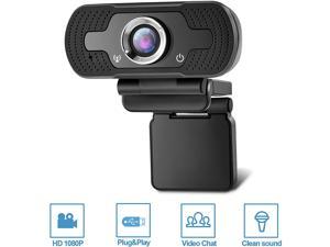 Kompatibel mit Windows AUKEY Webcam 1080p Full HD mit Autofokus und Geräuschreduzierung-Mikrofone PC Kamera für Video Chat und Aufnahme Mac und Android 
