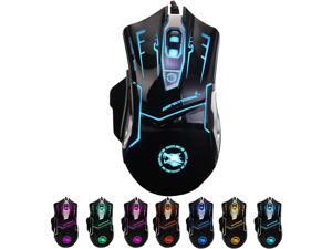 RGB Light Up Wired Mouse for Computer - Durable USB Led Laptop Mice with 7 Color Backlight, 4 Adjusted DPI Up to 3200 Games, 6 Buttons, Silent and Stable for Mac MacBook, Windows Vista, Linux PS4 RGB Light Up Wired Mouse for Computer - Durable USB Led Laptop Mice with 7 Color Backlight, 4 Adjusted DPI Up to 3200 Games, 6 Buttons, Silent and Stable for Mac MacBook, Windows Vista, Linux PS4