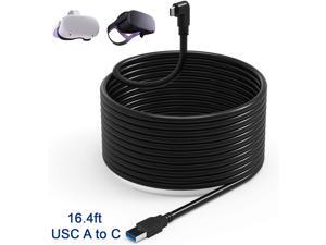 Oculus Quest 2 Link Cable 16FT/5M, Compatible for Oculus Quest 2, Quest 1 Link Cable, USB 3.2 to USB-C 5Gbps High Speed Data Transfer & Fast Charging Cable for Oculus VR Headset and Gaming PC (Black) Oculus Quest 2 Link Cable 16FT/5M, Compatible for Oculus Quest 2, Quest 1 Link Cable, USB 3.2 to USB-C 5Gbps High Speed Data Transfer & Fast Charging Cable for Oculus VR Headset and Gaming PC (Black)