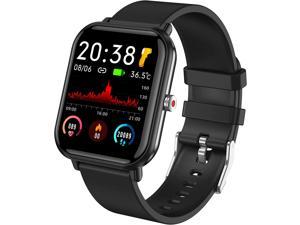 Smart Watch Fitness Tracker with 24 Sports Modes 5ATM Swimming Waterproof Blood Oxygen Heart Rate Sleep Monitor Step Calorie Counter 17 Touchscreen Smartwatch Fitness Watch for Android IOS Phone