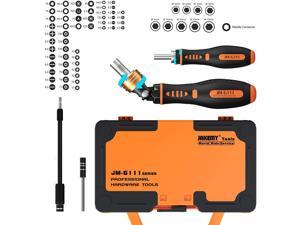 69 in 1 Household Ratchet Screwdriver Set Precision Screwdriver Repair Tool Kit with 65 Magnetic Screw Driver Bits for Furniture Disassembling Bike Car Computer Assembly Electronic Devices