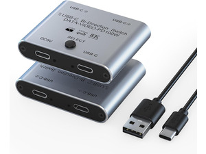 AUTYUE 8K USB C Switch Splitter USB C Switcher for 2 Computers - Bi Directional USB C KVM Switch 1 in 2 Out for 8K@60Hz/4K@144Hz Video Transfer+100W Charging+10Gbps Data, with Power Cable giyqxHw AUTYUE 8K USB C Switch Splitter USB C Switcher for 2 Computers - Bi Directional USB C KVM Switch 1 in 2 Out for 8K@60Hz/4K@144Hz Video Transfer+100W Charging+10Gbps Data, with Power Cable giyqxHw