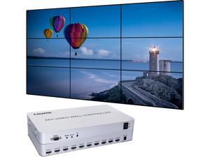 Video Wall Controller 3x3 Processor 1080P HDMI 1.3 with 1 HDMI Input and 9 Outputs 13 Display Modes Including 1x1,1x2,1x3, 1x4, 2x1, 2x2, 2x3, 2x4, 3x1, 3x2, 3x3, 4x1, 4x2 Video Wall Controller 3x3 Processor 1080P HDMI 1.3 with 1 HDMI Input and 9 Outputs 13 Display Modes Including 1x1,1x2,1x3, 1x4, 2x1, 2x2, 2x3, 2x4, 3x1, 3x2, 3x3, 4x1, 4x2