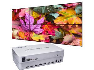 Video Wall Controller 2x3 4K 3840x2160@30Hz Processor HDMI 1.4 HDCP 1.4 Support 1x2,2x1,2x2,2x3 with 1 HDMI Input 6 HDMI Output Video Wall Controller 2x3 4K 3840x2160@30Hz Processor HDMI 1.4 HDCP 1.4 Support 1x2,2x1,2x2,2x3 with 1 HDMI Input 6 HDMI Output