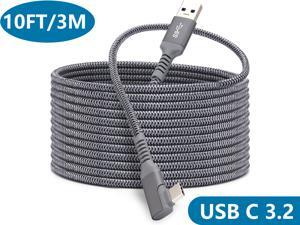 Link Cable Compatible for Oculus Quest 2, Fast Charging & PC Data Transfer USB C 3.2 Gen1 Cable for VR Headset and Gaming PC 10FT(3M) Link Cable Compatible for Oculus Quest 2, Fast Charging & PC Data Transfer USB C 3.2 Gen1 Cable for VR Headset and Gaming PC 10FT(3M)