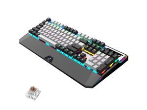 CUUWE RK956 Retro RGB Mechanical Keyboard 104 Keys Anti-Ghosting - PBT Multi-color keycaps - Customizable RGB Backlit - Programmable Macro Function RGB Mechanical switch CUUWE RK956 Retro RGB Mechanical Keyboard 104 Keys Anti-Ghosting - PBT Multi-color keycaps - Customizable RGB Backlit - Programmable Macro Function RGB Mechanical switch