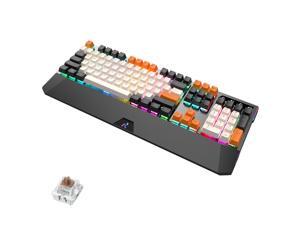 CUUWE RK956 Retro RGB Mechanical Keyboard 104 Keys Anti-Ghosting - PBT Multi-color keycaps - Customizable RGB Backlit - Programmable Macro Function RGB Mechanical switch CUUWE RK956 Retro RGB Mechanical Keyboard 104 Keys Anti-Ghosting - PBT Multi-color keycaps - Customizable RGB Backlit - Programmable Macro Function RGB Mechanical switch