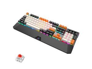 CUUWE RK956 Retro RGB Mechanical Keyboard 104 Keys Anti-Ghosting - PBT Multi-color keycaps - Customizable RGB Backlit - Programmable Macro Function RGB Mechanical switch CUUWE RK956 Retro RGB Mechanical Keyboard 104 Keys Anti-Ghosting - PBT Multi-color keycaps - Customizable RGB Backlit - Programmable Macro Function RGB Mechanical switch