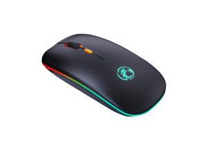 Wireless Mouse Luminous Effect 800/1200/1600 DPI RGB 3 Levels DPI Computer Mouse for Computer