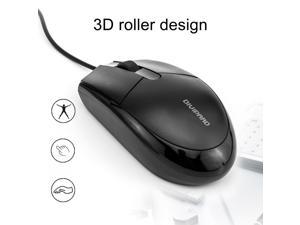 OP-10 Portable Wired Mouse Optical 1200DPI USB Mice for Business Office