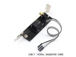24Bit 192KHz Daughter Card SPDIF Optical Fiber Coaxial Digital Sound Card Baffle Black