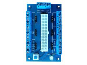 PC 24/20Pin ATX DC Power Supply Breakout Board Module Adapter DIY Accessories Blue