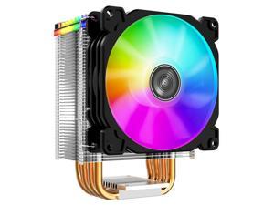 LED 4 Heat Pipes CPU Cooler Radiator ARGB Sync PWM Cooling Fan for Jonsbo CR-1400 Tower Black