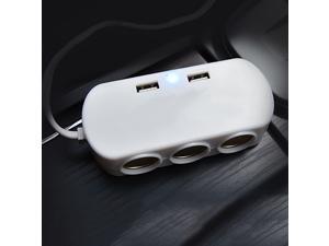 3 Way Dual USB Auto Car Cigarette Lighter Socket Outlet Splitter Charger Adapter 3 Way Dual USB Auto Car Cigarette Lighter Socket Outlet Splitter Charger Adapter
