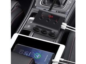Multifunctional Car Fast Charging Phone Charger with 4 USB Ports LED Indicator