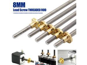 200mm 3D Printer T8 Stepper Trapezoidal Acme Thread Lead Screw Rod with Nut