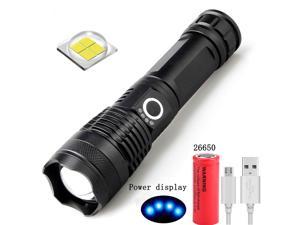 High-power 5 X5MM LED 20W 5V Micro USB Rechargeable Telescopic Zoom Flashlight Suitable For Camping, Climbing, Night Riding, Caving Waterproof Rating IPX4