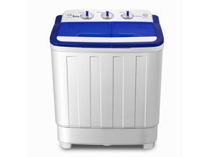 Portable Compact Mini Twin Tub Washing Machine 16LBS Spin Dryer Portable Compact Mini Twin Tub Washing Machine 16LBS Spin Dryer