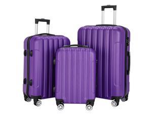 3 X Travel Luggage Set Bag Durable ABS Hard Shell Trolley Suitcase w/TSA lock