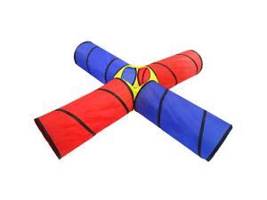 Kids 4-way Play Tunnel Tent Children Pop-up Adventure Tube Pets Crawl Hide Toy Kids 4-way Play Tunnel Tent Children Pop-up Adventure Tube Pets Crawl Hide Toy