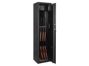 57" Gun Storage Locker Cabinet 5 Rifles Heavy Duty Steel Shotgun Pistol Safe Box 57" Gun Storage Locker Cabinet 5 Rifles Heavy Duty Steel Shotgun Pistol Safe Box
