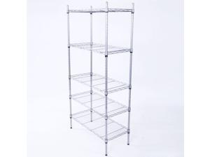 Adjustable 5 Tire Metal Storage Rack Shelves Kitchen Storage Home Standing Adjustable 5 Tire Metal Storage Rack Shelves Kitchen Storage Home Standing