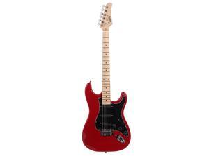Glarry GST Stylish Electric Guitar Kit with Black Pickguard Red Glarry GST Stylish Electric Guitar Kit with Black Pickguard Red